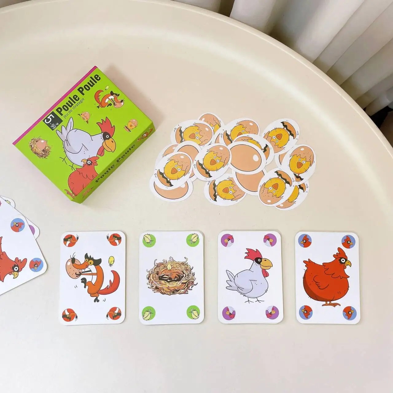Juego de mesa Chicken Chiu Chiu: crecer sin niños, juego de cartas de fiesta informal de 5 a 8 años, regalo intelectual para el día del niño