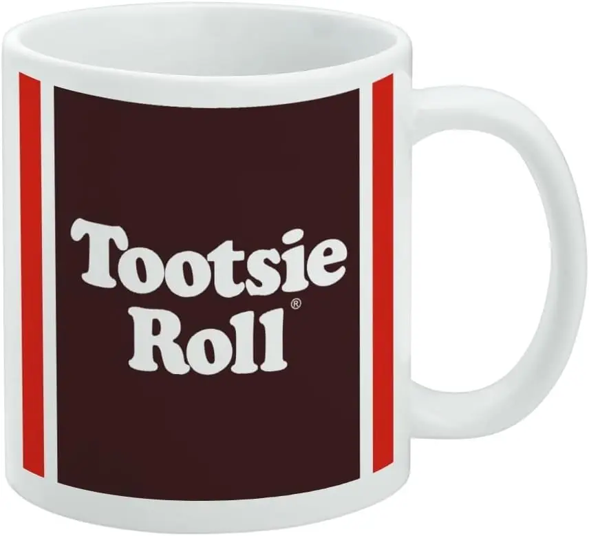 GRAPHICS & MORE Tootsie Roll Wrapper taza de café de cerámica, tazas de regalo novedosas para café, té y bebidas calientes, 11oz, blanco