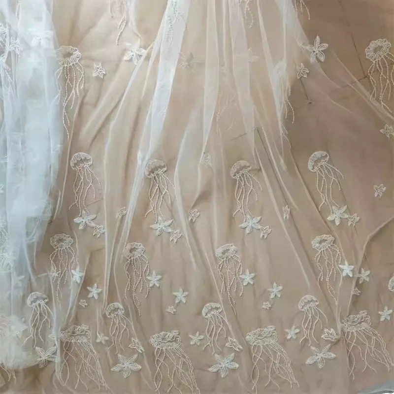 

Новая высококачественная медуза, морская звезда, мультяшная кружевная наклейка, сетчатая ткань, одежда ручной работы, свадебный фон, украшения, аксессуары