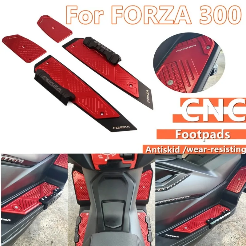 

For Honda NSS350 FORZA300 2018-2025 Foot Pedal Anti-slip Floor Board Aluminum Alloy Footrest Pad Motorcycle Accessories