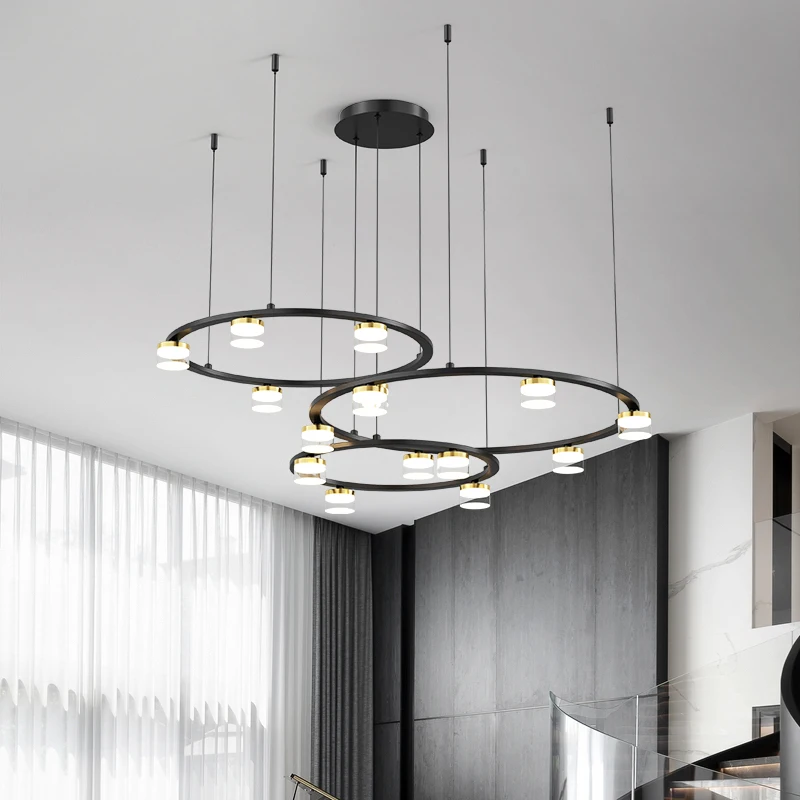 

Chandeliers for dining room,lights decoration,ring light,Nordic bedroom pendant lamp，White iron lamp