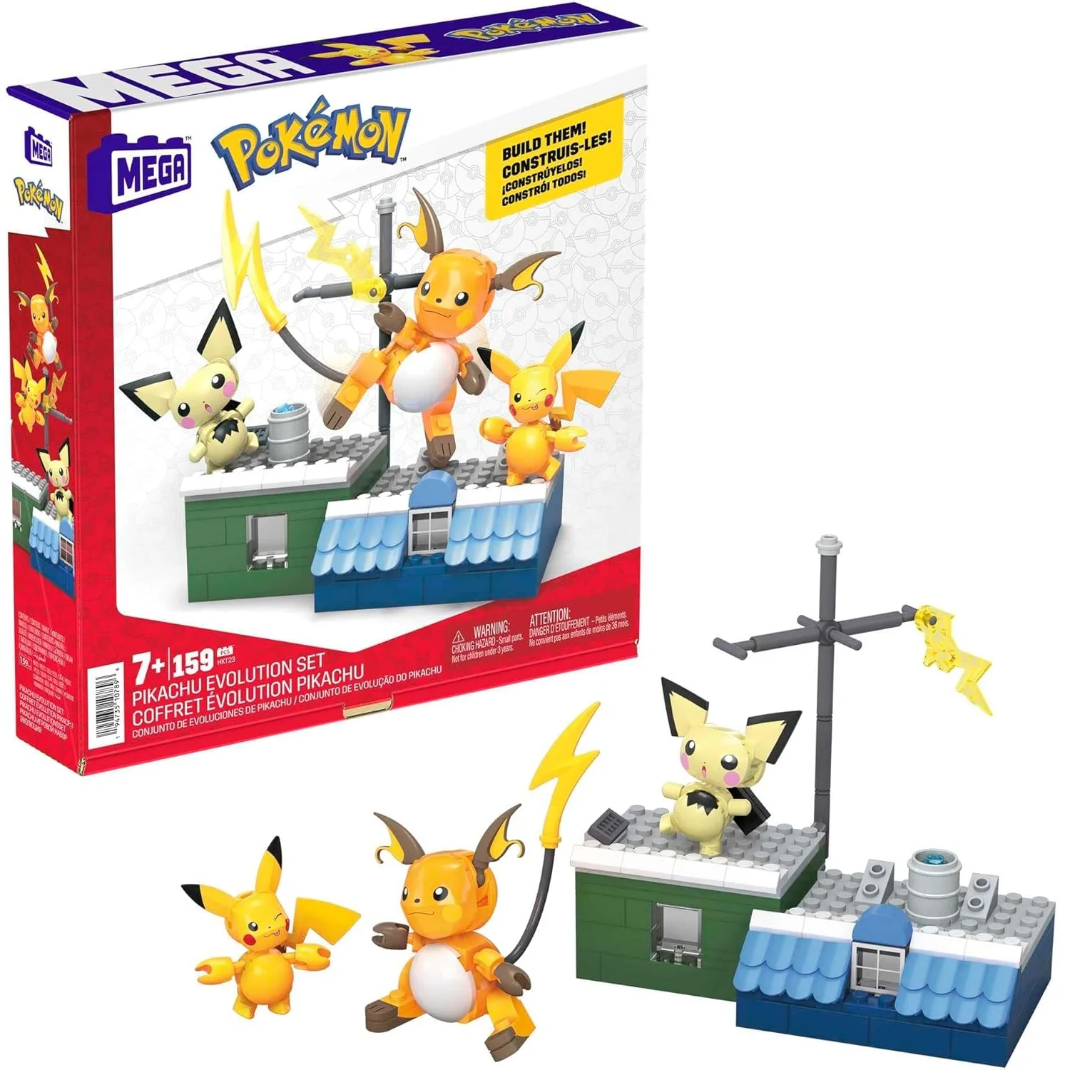 mega-pokemon-toys-evolutions-of-pikachu-pack-3-figures-pichu-pikachu-and-raichu-159pcs-building-blocks-hkt23-without-box