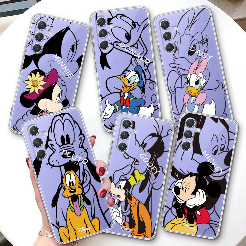 TPU Case for Samsung Galaxy A51 A14 A54 A12 A41 A21s A13 A15 A55 A71 A23 A31 A33 Transparent Cover Disney Mickey Wonderful House