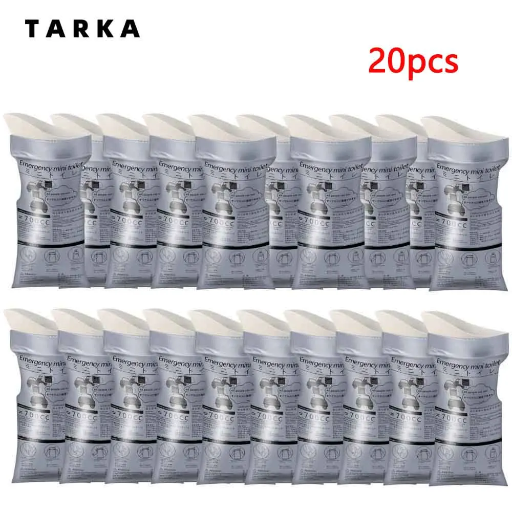 TARKA 20 قطعة أكياس التخييم في حالات الطوارئ التبول المتاح أكياس شخ السفر مرحاض متنقل صغير المحمولة كيس بول الطفل القيء حقيبة