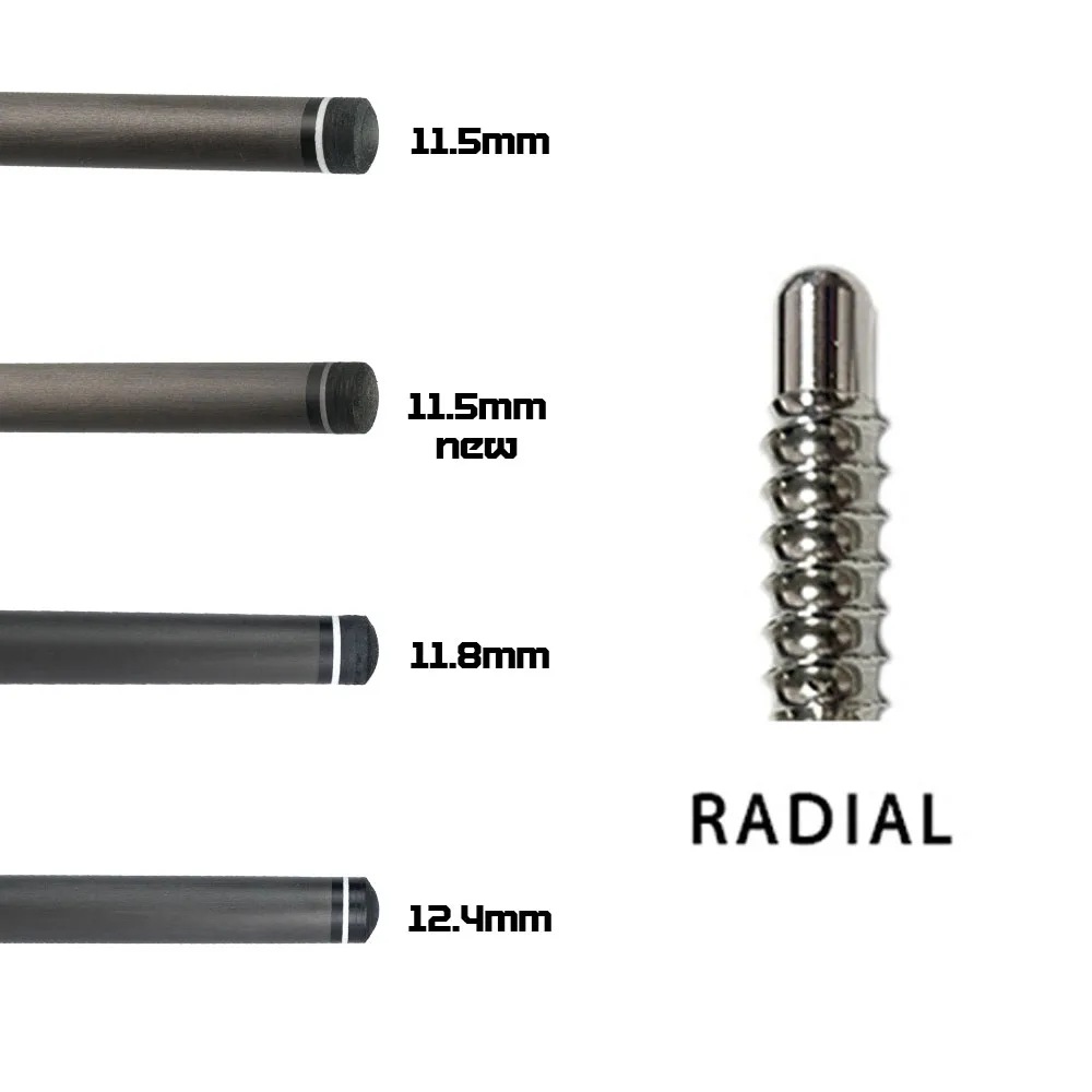 Carbon Fiber Full Billiard Cues Stick Accelerated Taper Speelkeu
