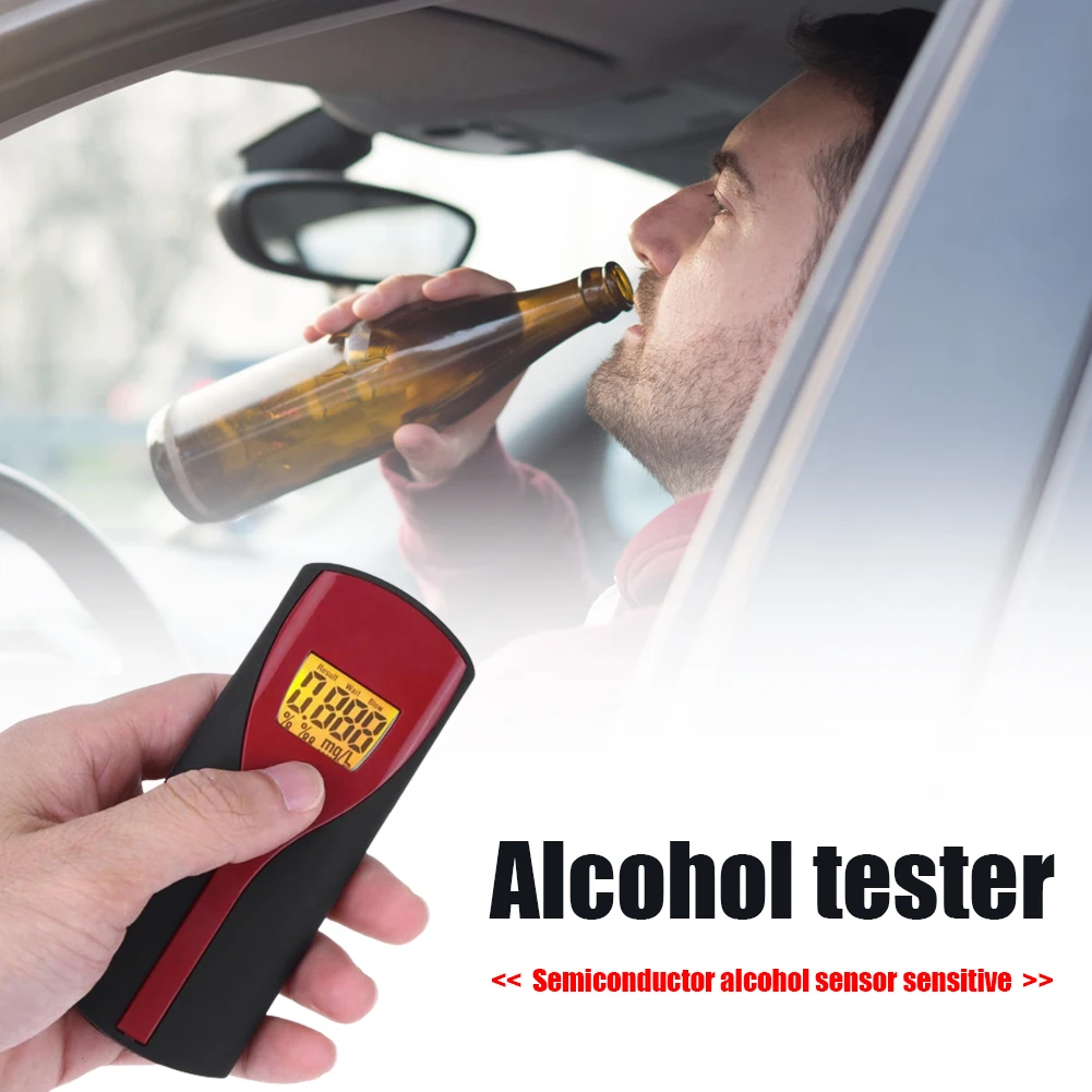Automatic Alcohol Tester LED Digital Display High Accuracy Breathalyzer Handheld Alcohol Breath Tester Non-Contact Alcohol Meter