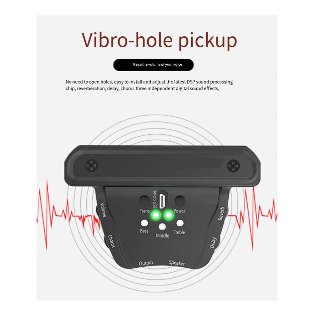 2025 Baru -APE301 Gitar Akustik Getaran Pickup Getaran Alat Musik Aksesoris