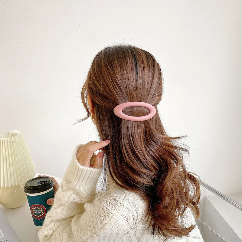 Hair Clip Resin Frosted Matte Spring Secure Hold for Back Head Side Bangs Lightweight Durable Versatile Women Daily