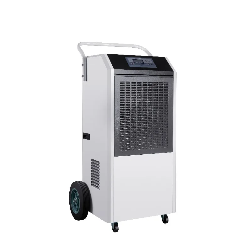 

90L/Day Industrial Electric Compressor Dehumidifier with Auto Defrost Timer Touchscreen Metal for Crawl Space Basement Warehouse