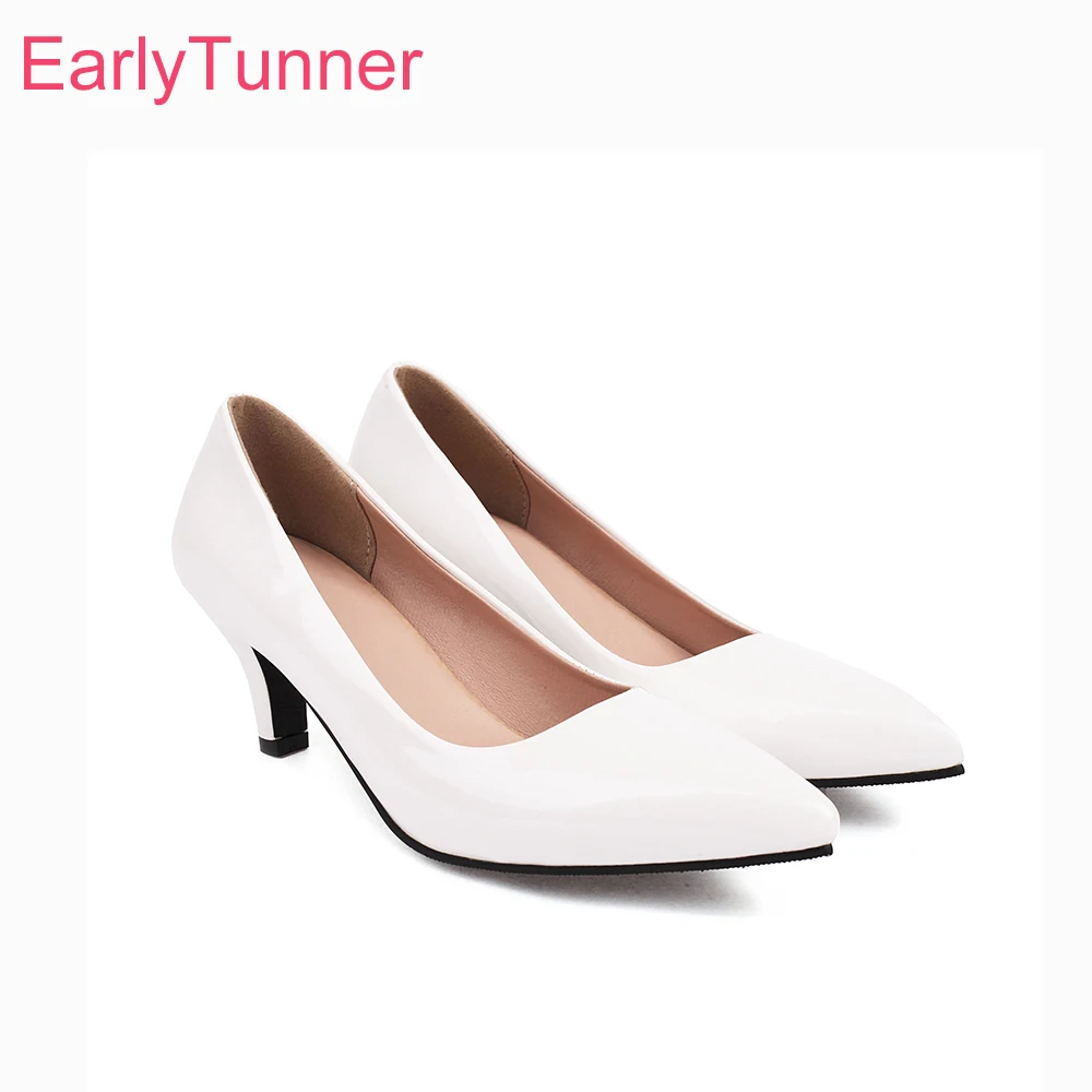

2026 Autumn Mature Women Pumps 6cm High Spike Heels Oversized Lady Dress Shoes Large Small Plus Size 12 32 46 48