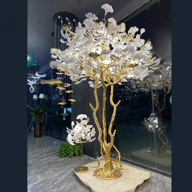 New Product Customization Project Interior Decoration Lighting Hotel Villa Home Furnishing Store Ceramic Plastic Glass LED Floor