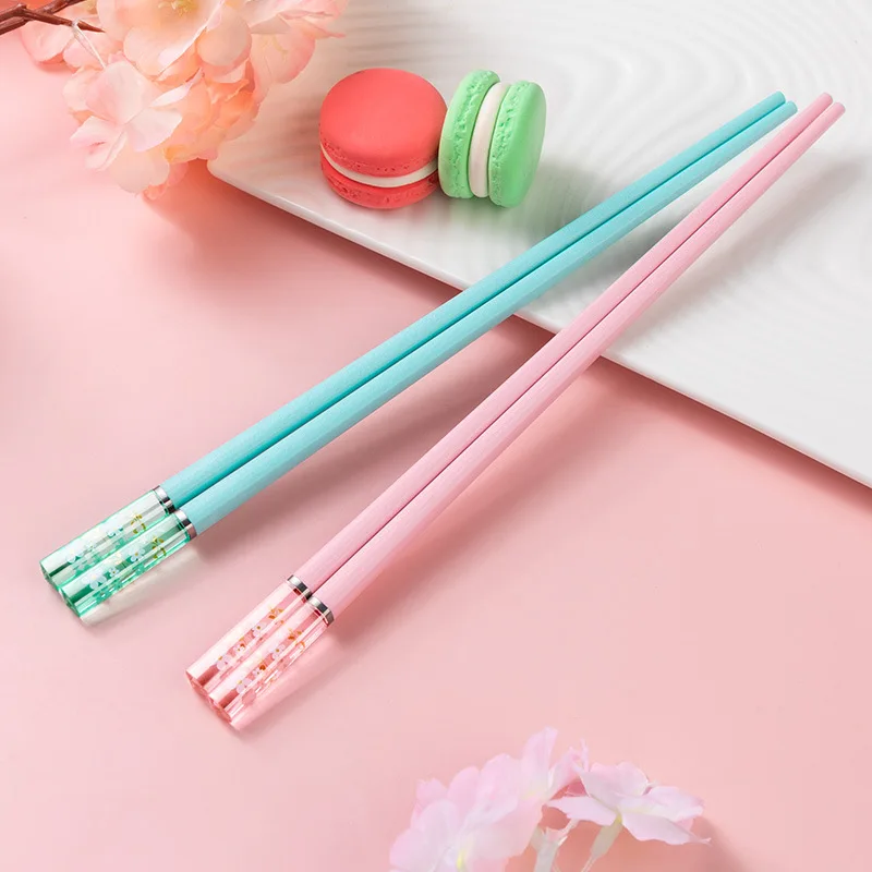 1 Pair 24cm Japanese Chopsticks Cherry Chopsticks Sushi Sticks Cute Chopsticks Sakura Chopsticks Can Be Reused Eco-Friendly