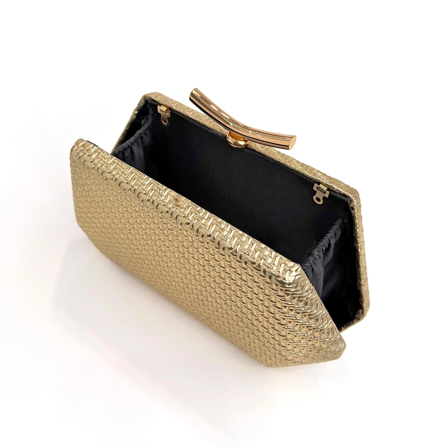 Stilvolle und elegante gewebte Abendclutch, luxuriöse Designer-Schultertasche mit Kette, minimalistische Damenhandtasche, Hochzeits-Abendclutch, Partytasche – Detail 15