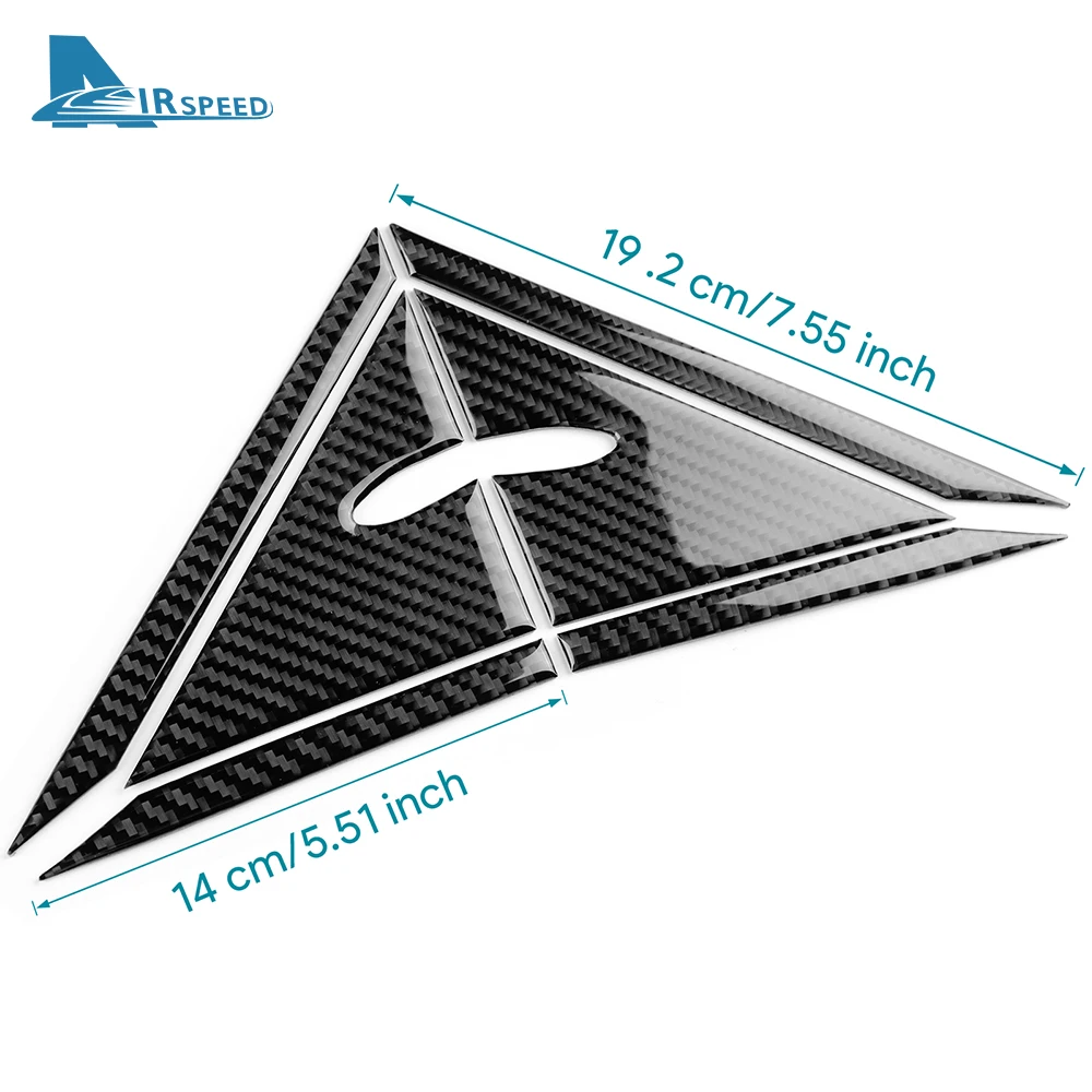 Real Soft Carbon Fiber For Toyota Camry 2018 2019 2020 2021 2022 2023 2024 LHD RHD Car A-pilar Triangle Panel Interior Trim