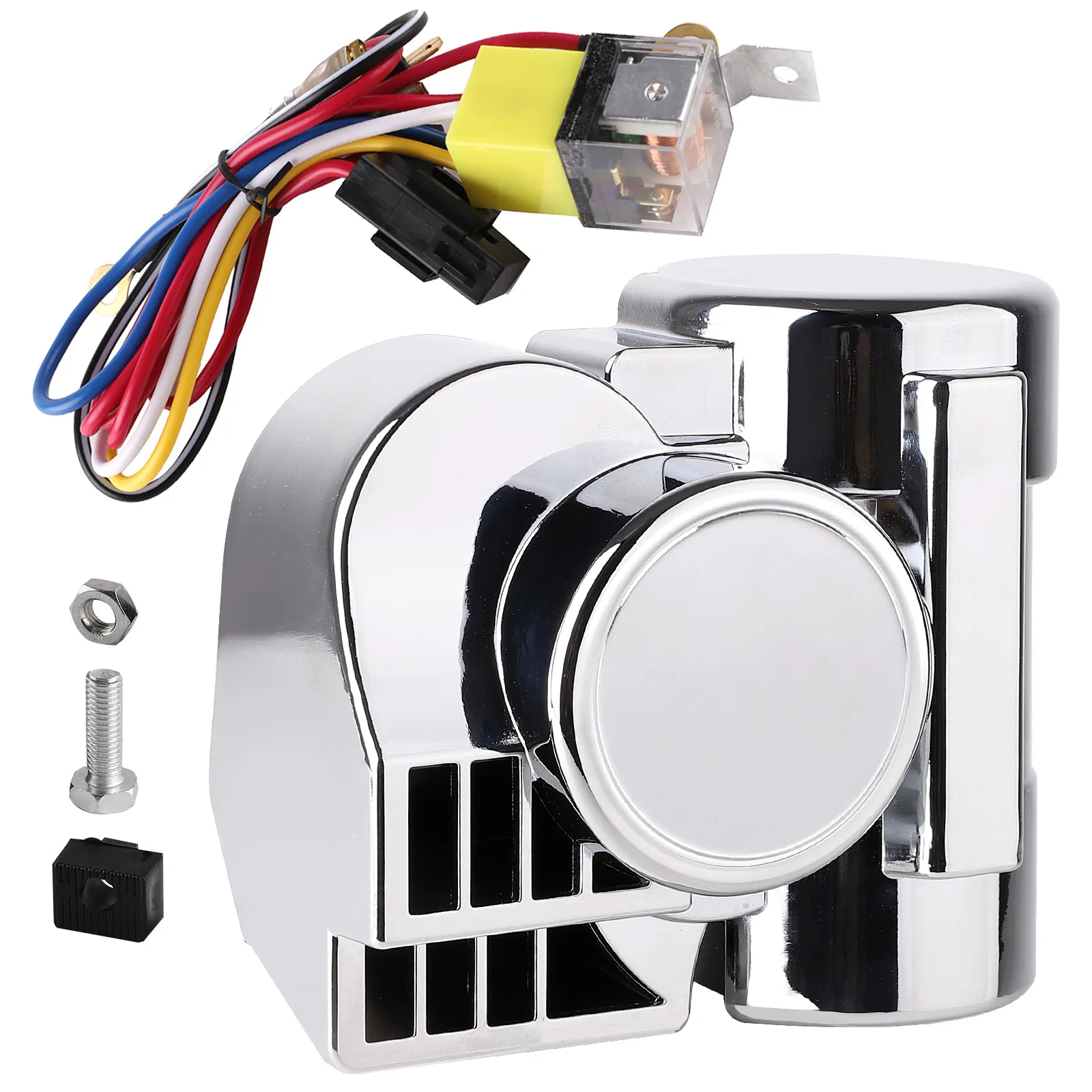 

Супер громкий комплект воздушного звукового сигнала 120 дБ 12 В с универсальным компрессором для мотоцикла Harley Style, грузовика, автомобиля, простая установка