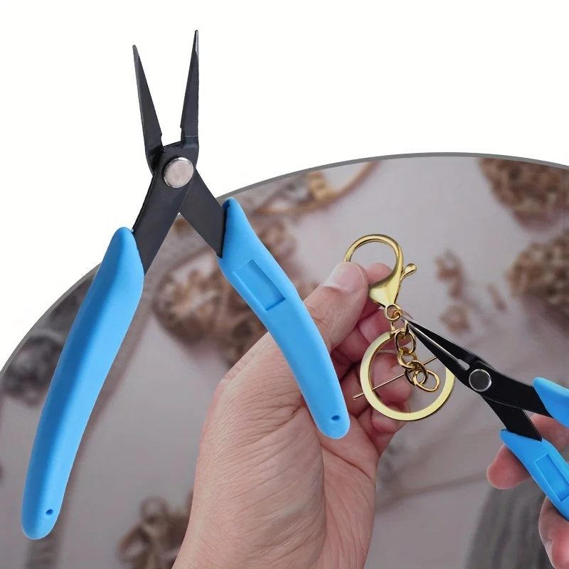 

1pc Professional Jewelry Making Pliers Durable Carbon Steel Pliers Heavy-Duty Pointed Tip Anti-Slip Pliers Home Accessories