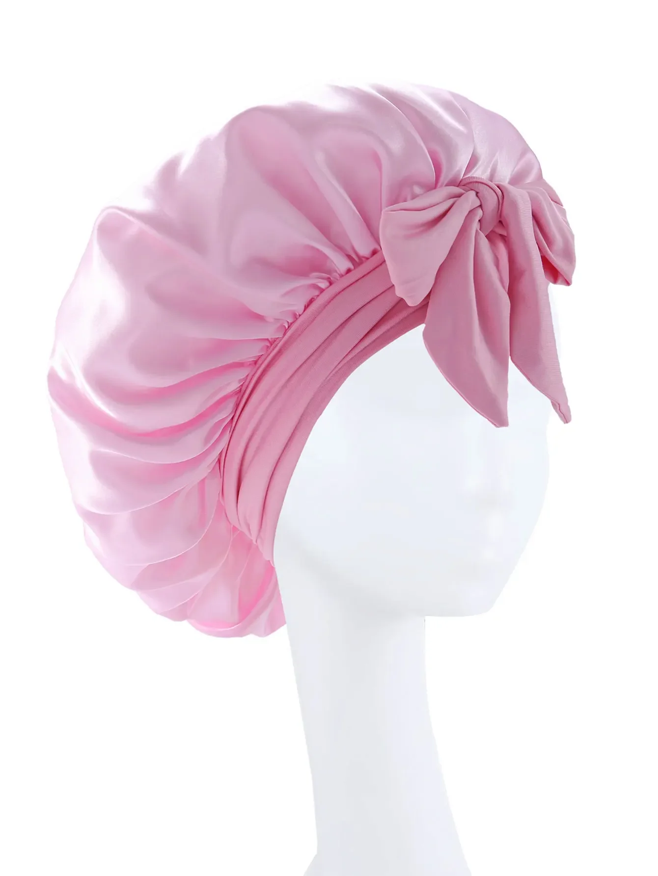 2026 neue Seidenhaube zum Schlafen, Damen-Satin-Mütze, Haar-Nacht-Schlafmütze, Krawattenband, lockiges Hut, Schal, Wickel, lockiges Haar, Schönheit