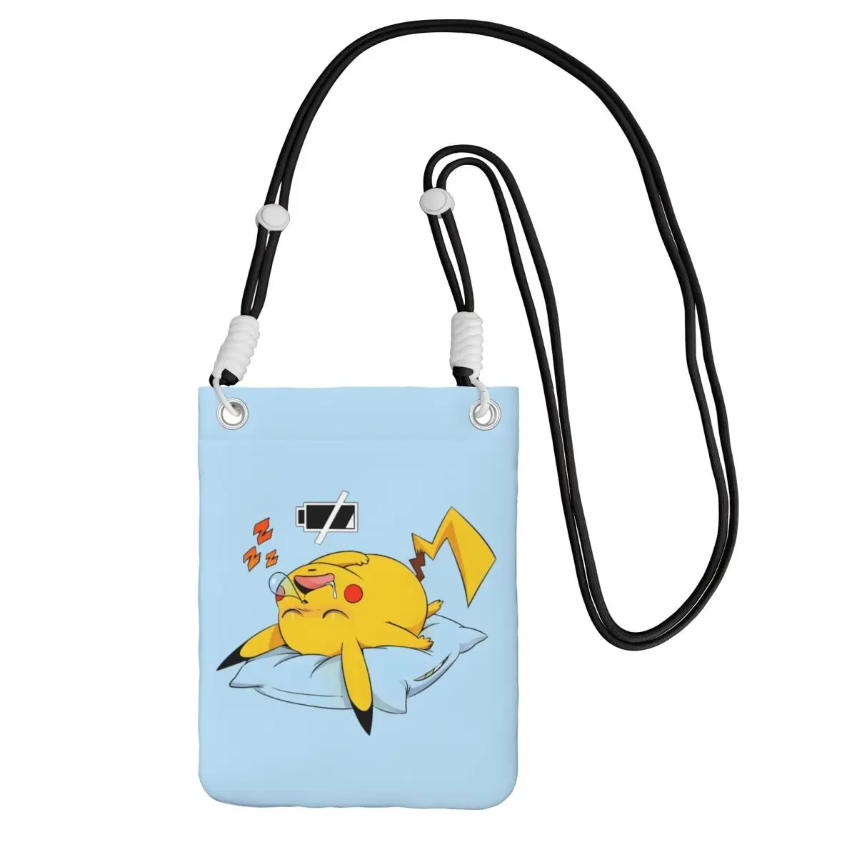 

Custom P-Pikachus Smart Phone Wallet With Strap Series Video Games Crossbody Bag Women Men Running Mobile Phone Bag