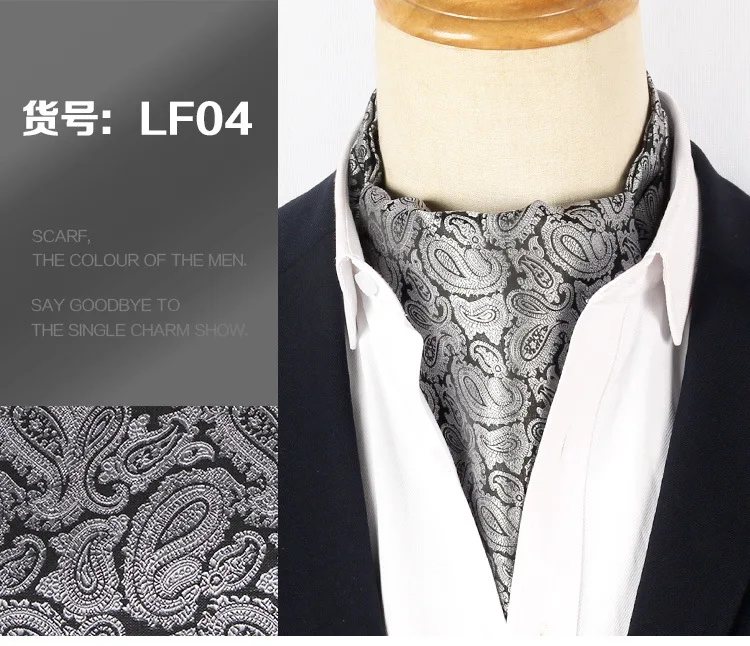 Jacquard Blumen Paisley Cashew Krawatte Hochzeit formale Krawatte Ascot Scrunch selbst britischen Gentleman Polyester Krawatte für Männer Luxus – Detail 5