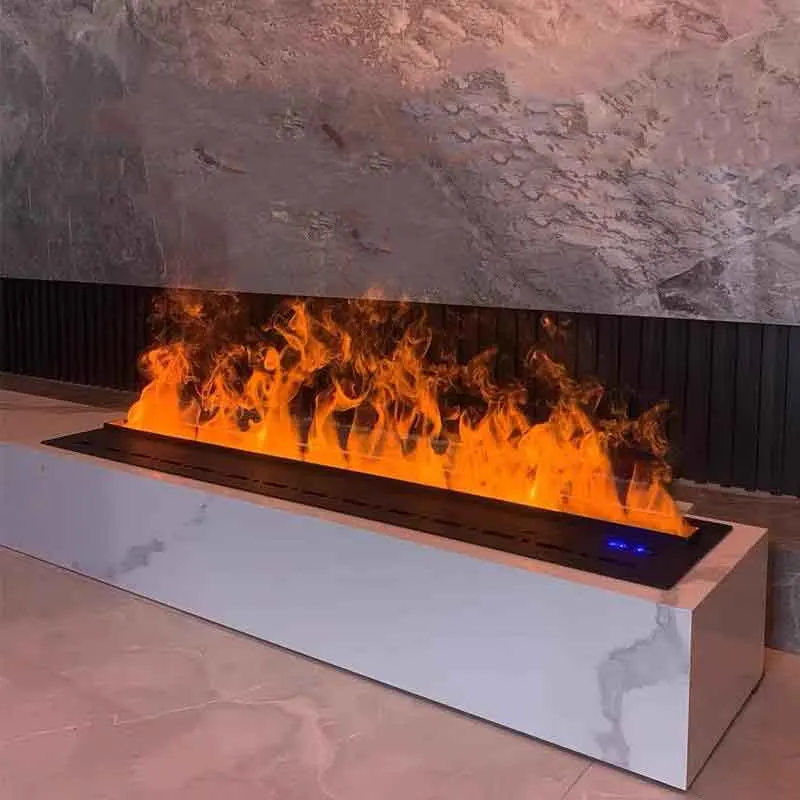 Modern Indoor 3D LED Flame Electric Fireplace 1500W Built-in Remote App-Controlled Freestanding For Household Hotel Use 500-999
