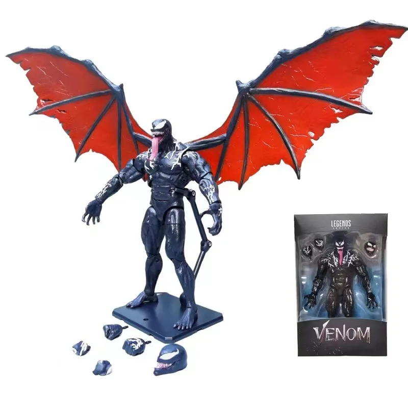 

Marvel Legends Series double wings Venom Double suit 7 inch Joint mobility Anime Action Figure Model Cool Toy gift color box