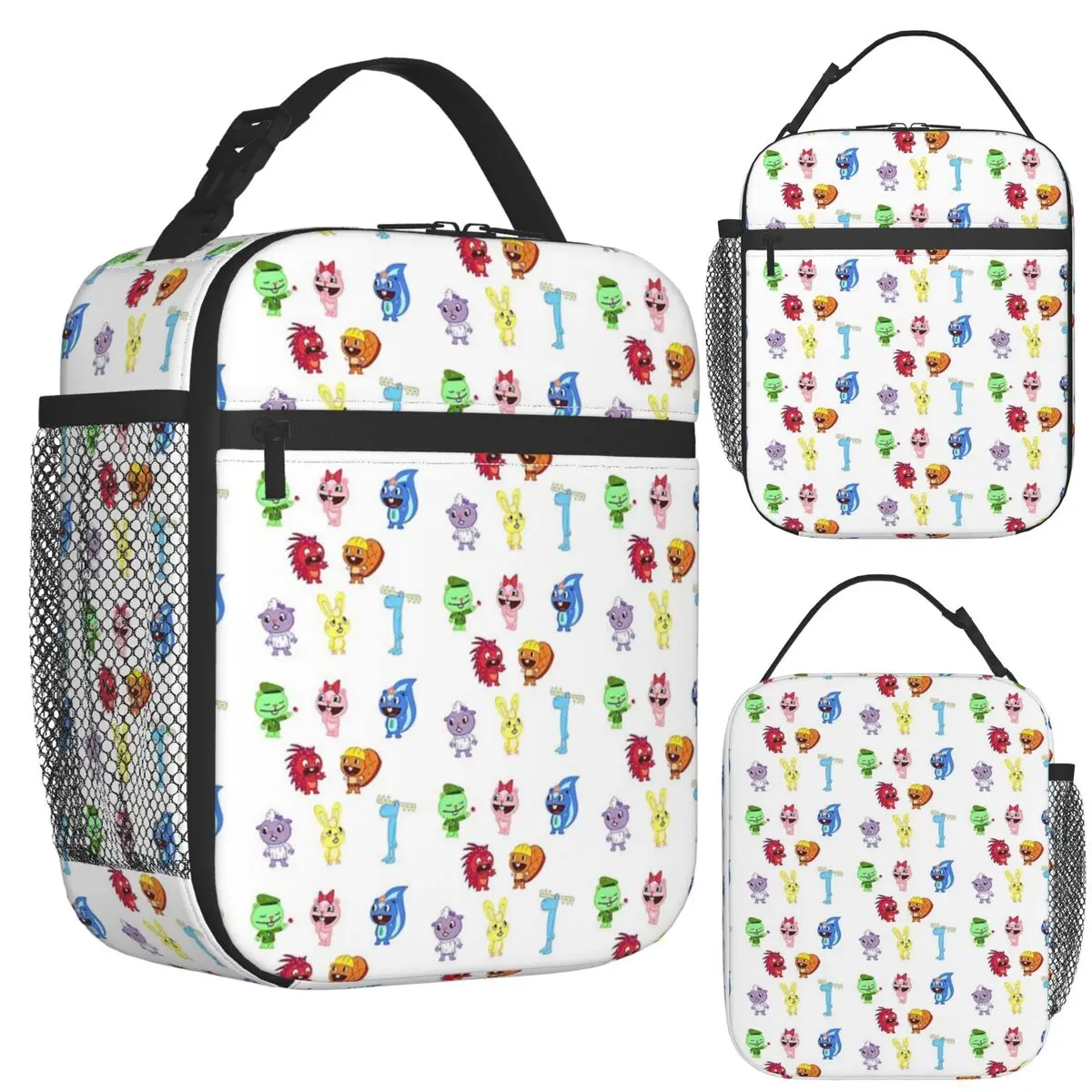 

Изолированная сумка для обеда Happy Tree Friends для женщин, коробки для хранения еды для пикника, портативный контейнер-холодильник, термобокс для обеда, сумка