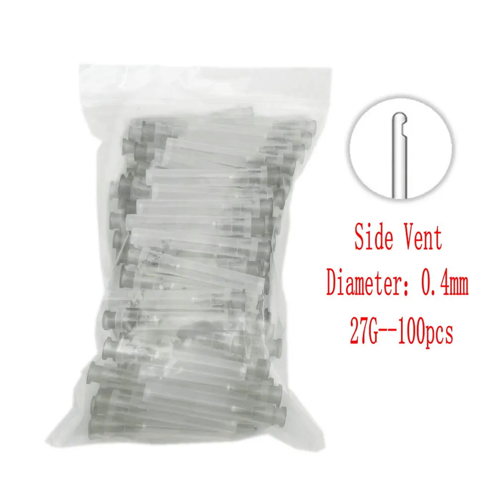100Pcs Sterile 30Ga Endo Irrigation Needle Tips – Plain & Notched Ends for Dental Syringe