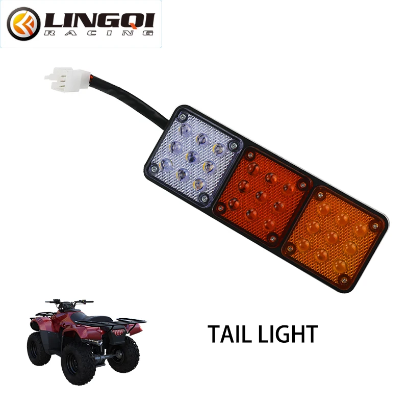 LINGQIC RACING Three Lens Combination LED Tail Light LED Trailer Truck Tractor Tail Combination Lamp For Off-Road Motorcycle ATV