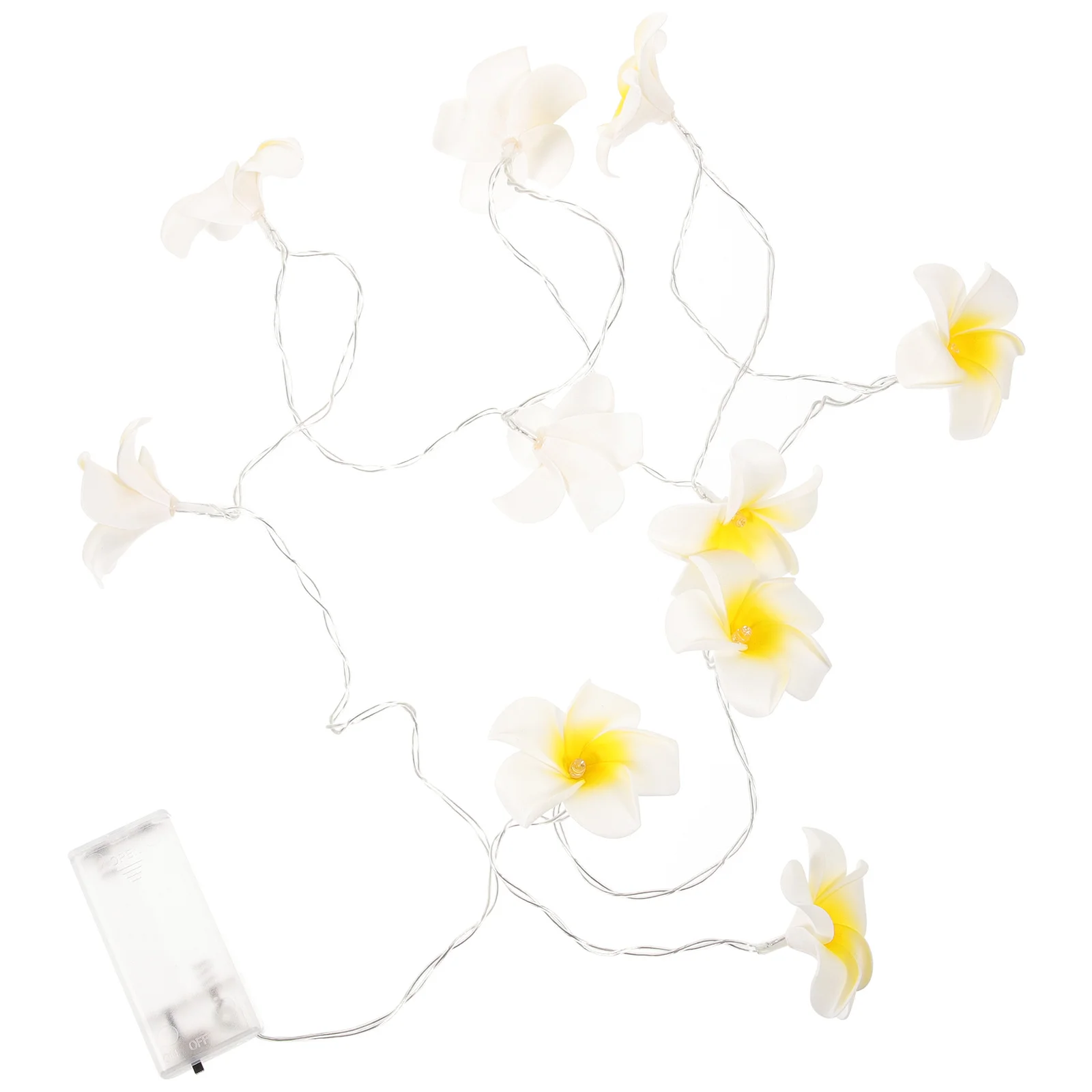 أضواء زهرة بلوميريا اصطناعية Led 1.5 متر أبيض دافئ لحفلات الزفاف وأعياد الميلاد ديكور فندق المرحلة الديكور بلوميريا #1