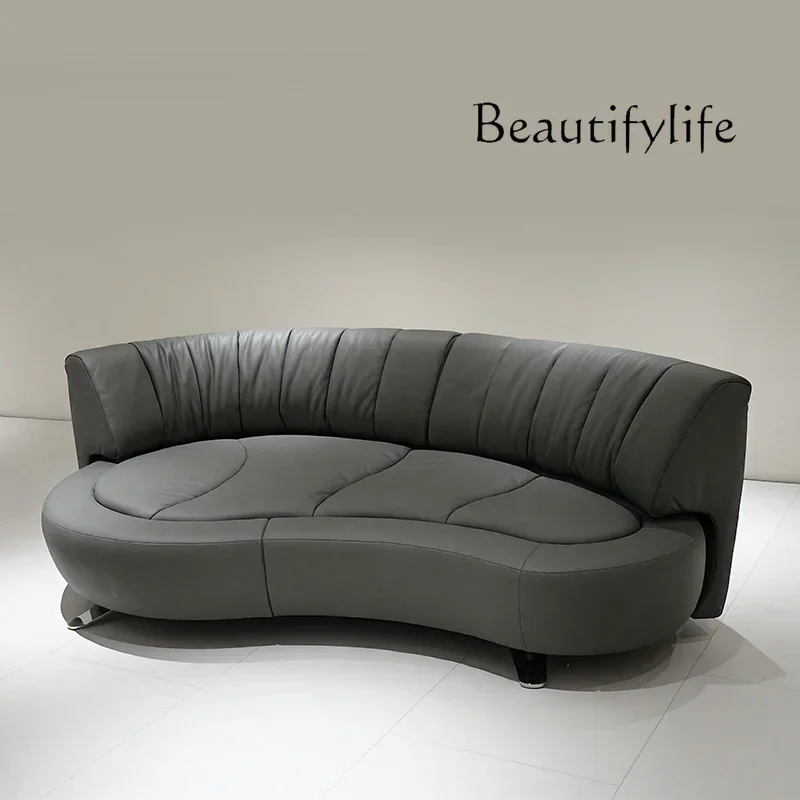 BA Sofa Unlimited 360 Degree Rotating Track Leather Villa Creative Light Luxury Three-person Sofa X