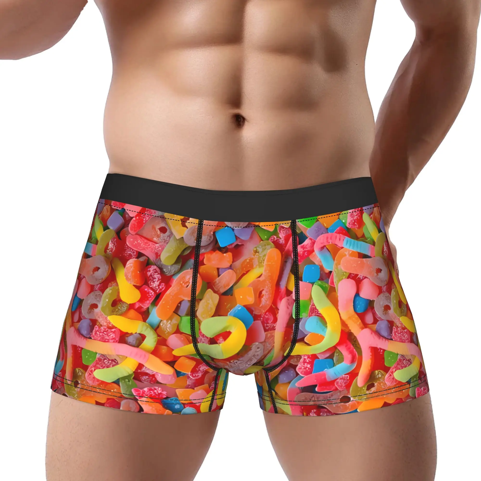 

Мужские трусы-боксеры из полиэстера с принтом Party Mix Neon Sour Gummies Real Candy