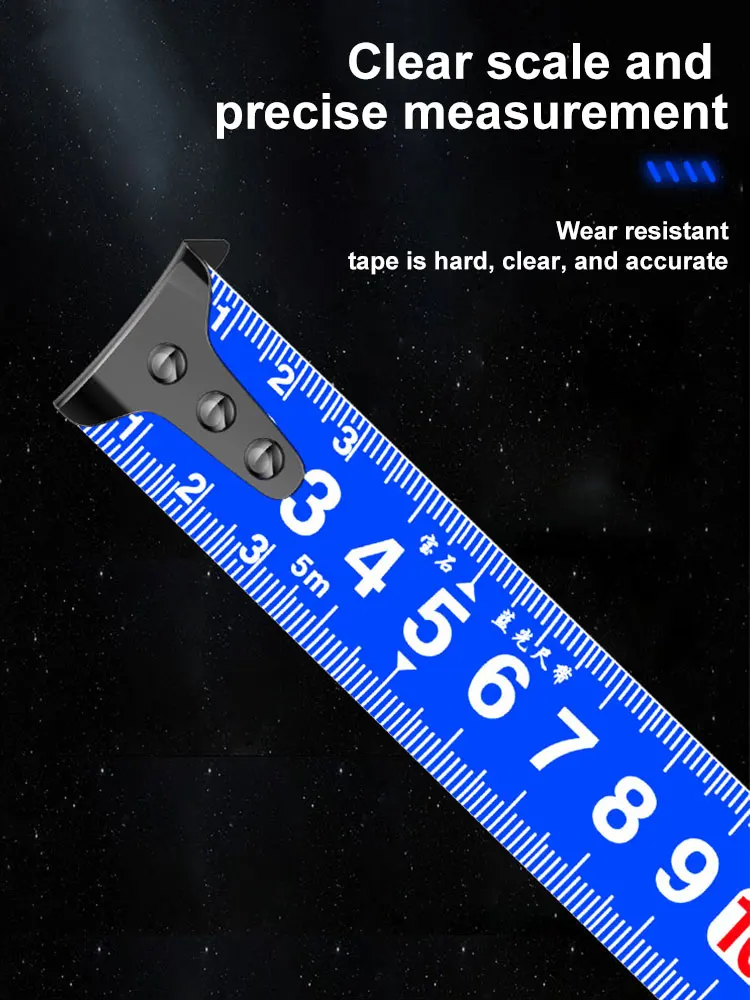 Metric Tape Measure Easy to Read Double Brake High Precision Shock Absorbent Solid Rubber Case Measuring Tape