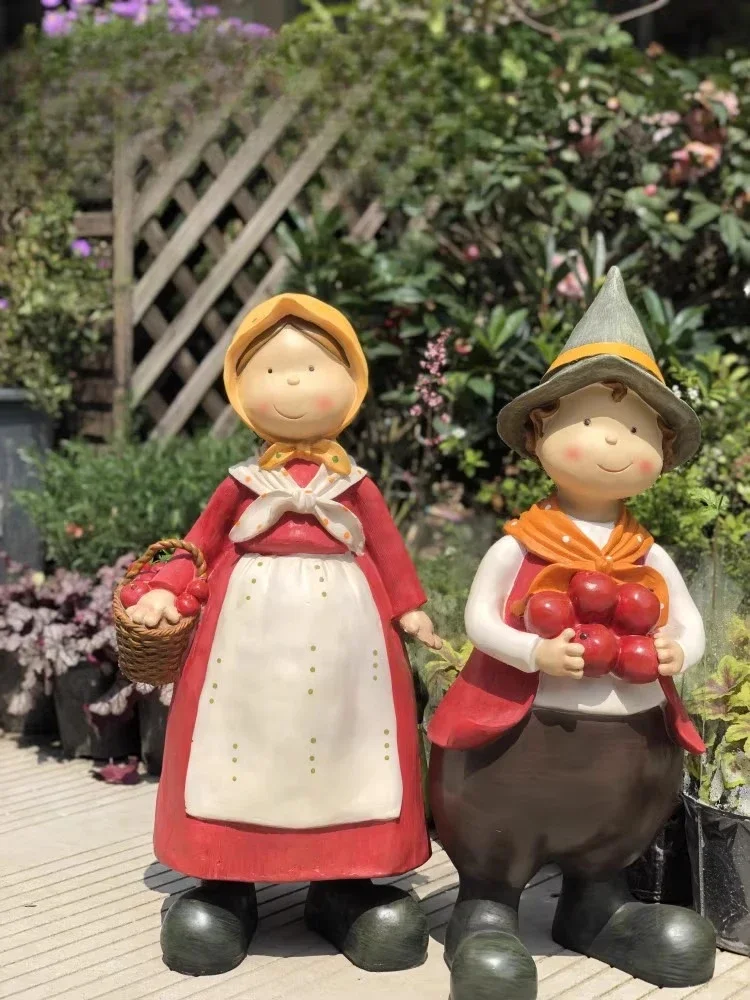 Outdoor floor-to-ceiling ornament boys and girls character decoration kindergarten decoration