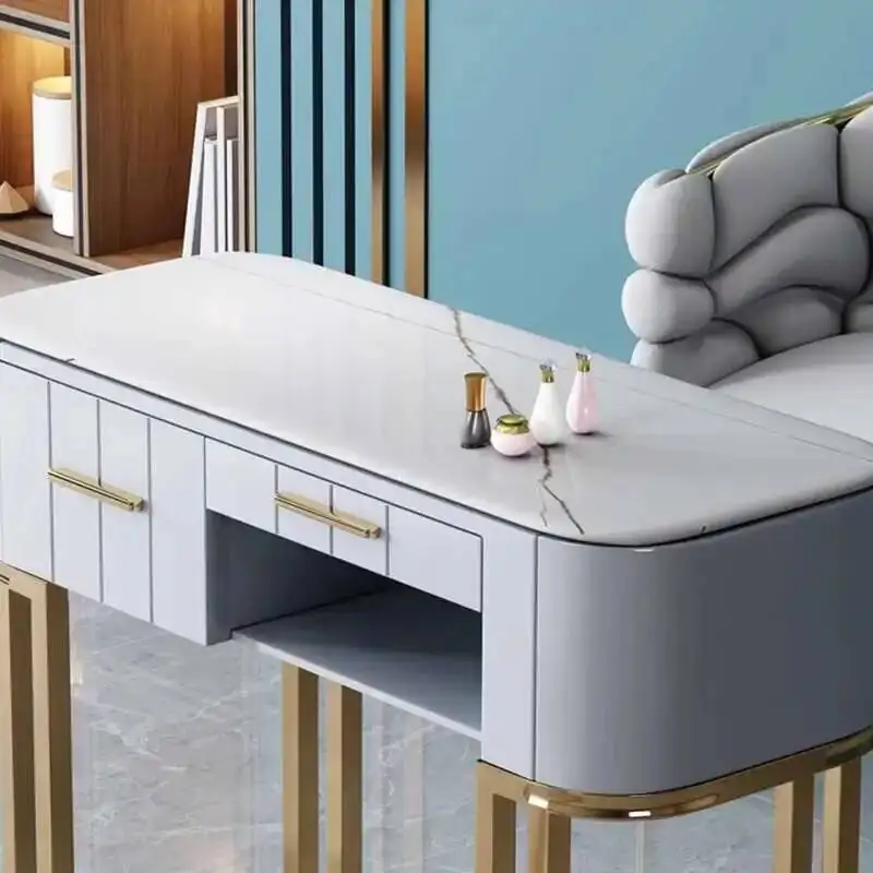 

Dressing Manicure Table Designer Full Gel Professional Nail Table Living Room Women Mesa De Manicure Beauty Furniture LJ50MT