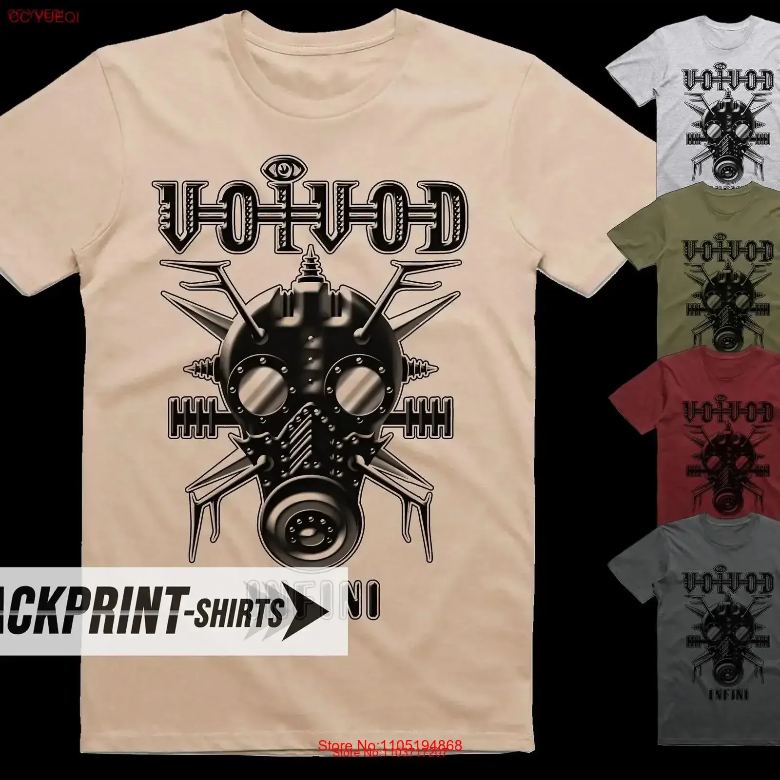 Voivod Infini Camiseta de algodón para hombre, todas las tallas S 5XL, 18 colores, cartel, banda, portada del álbum, vintage, lavada, moda para hombre, Unisex, suave