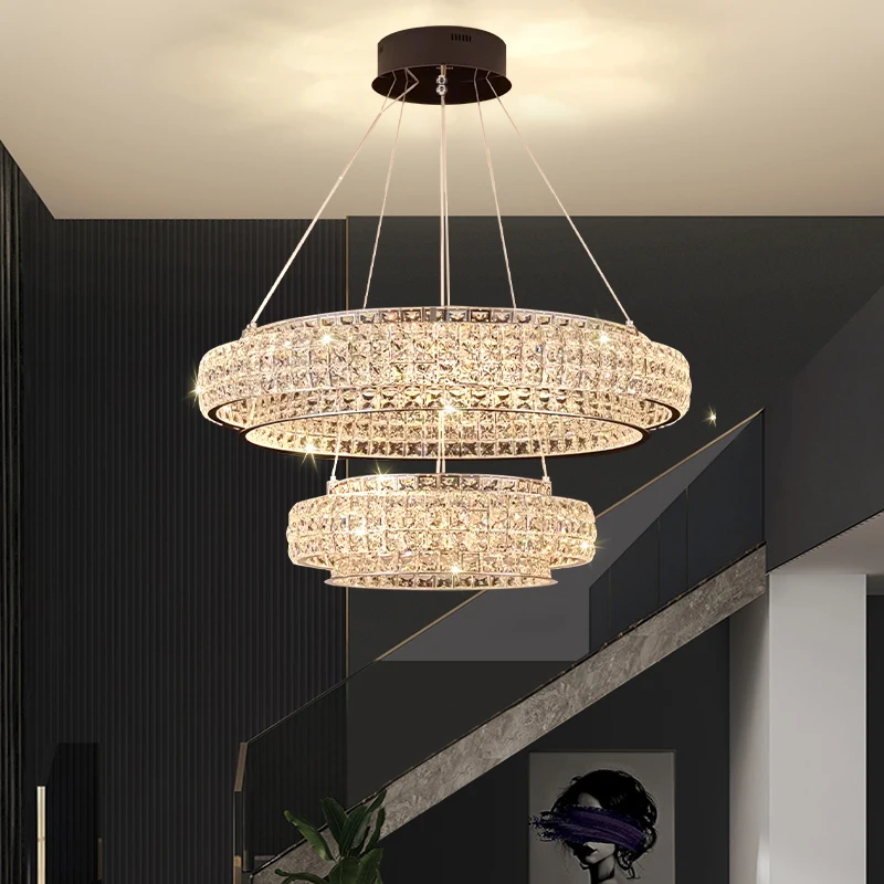 Modern Living Room Villa Crystal Handelier Dining Bedroom Led Hanging Lights Ceiling Living Room Chandelier image 3