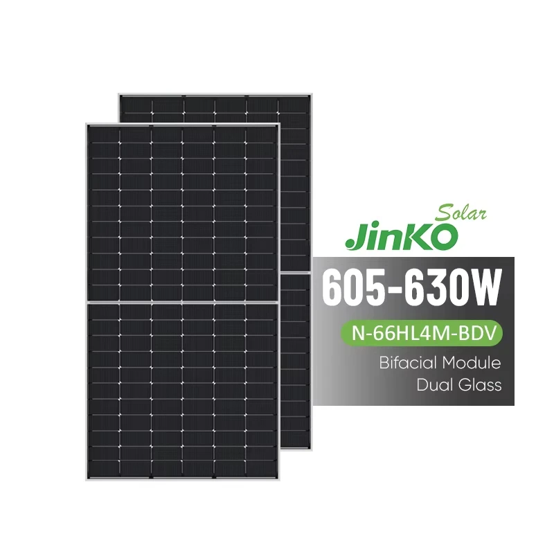 Jinko Solar Panel High Power JKM605-630N-66HL4M 66Half-cut 605W 620W 625W 630W N-Type Bifacial Module Double Glass 132 Half Cell