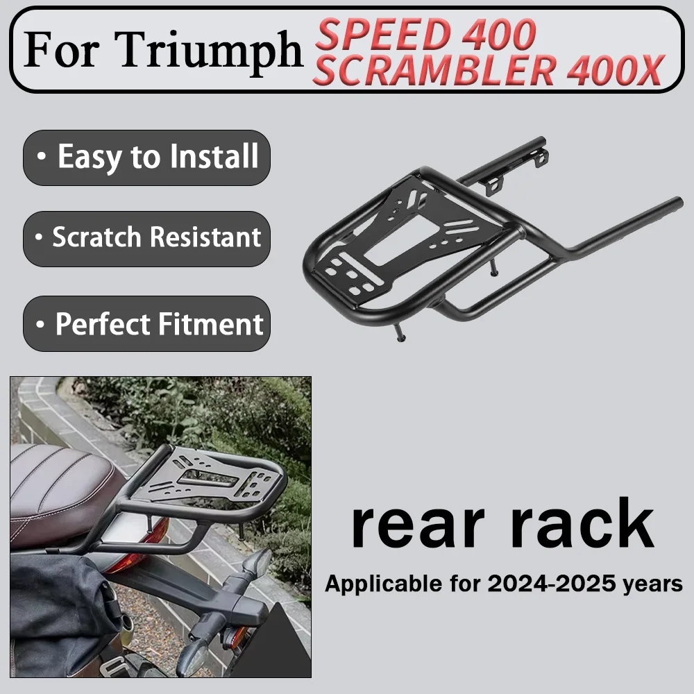 For Triumph Speed 400 Scrambler400X Rear Rack Tail Luggage Carrier Modified Bike Storage Solution for Motorcycles