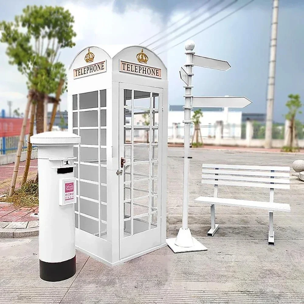 

For Pink Telephone Booth London Retro 360 Earphone Booth Handmade Craft For Wedding Party Use