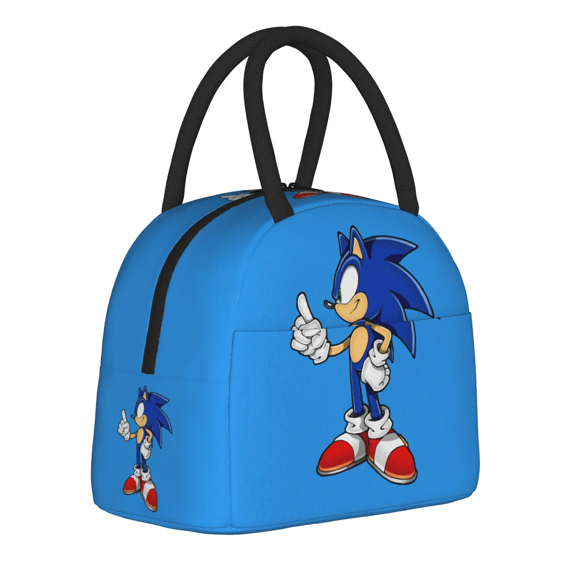 Shadow The Hedgehogs  Insulated Lunch Bags Cooler Bag Lunch Container  Portable Tote Lunch Box Food Bag Beach  Outdoor