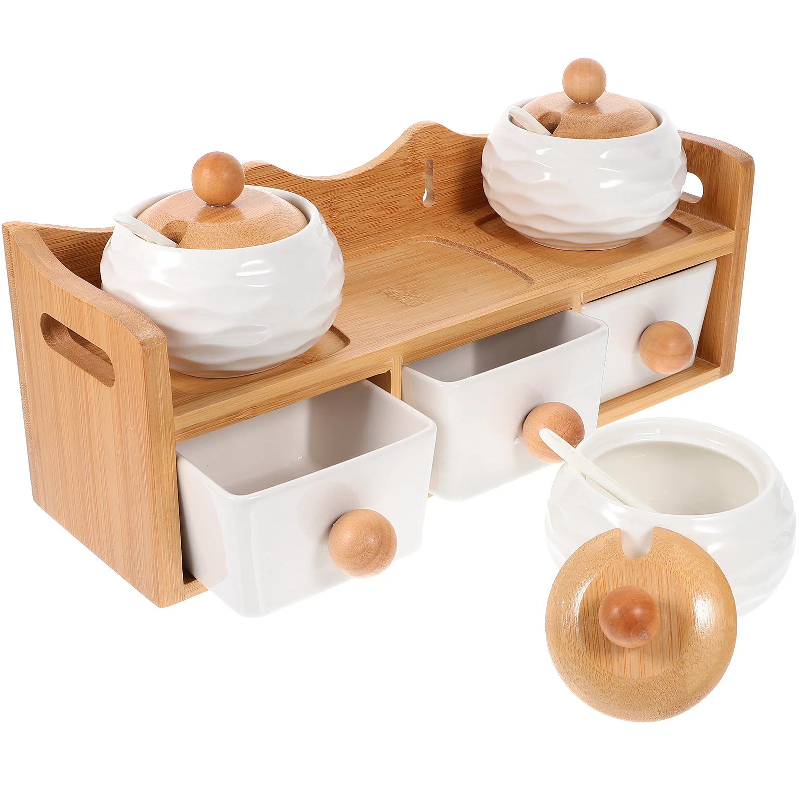 

1Set Ceramic Spice Jar Set Seasoning Storage Home Kitchen Condiment Canisters Practical Spice Storage Jars