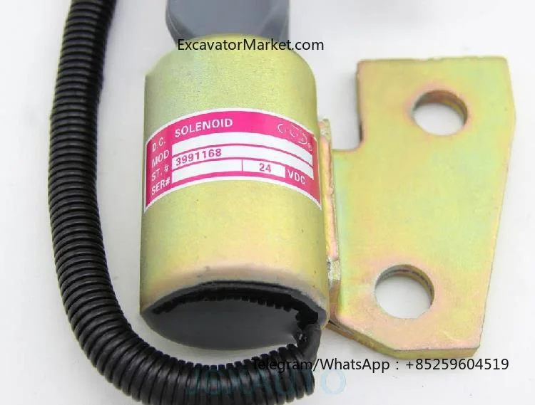 for HYUNDAI Excavator 130 3991168 Cummins flameout solenoid valve Excavator Accessories Excavator Parts