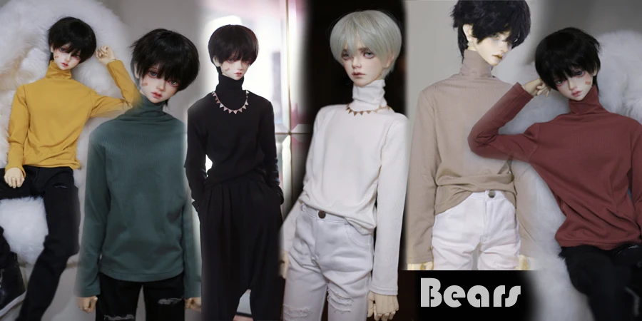 BJD Doll Clothes Top Modal Stripe High Neck Bottom For 1/3 1/4 BJD SD DD MSD MDD SD10 SD17 Uncle POPO68 SSDF ID Doll Accessories