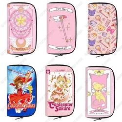 Anime Cardcaptor Sakura Print Women Wallets Cartoon Girls Purse Money Coin Bag Phone Card Holder Cute Clutch Bags Gift