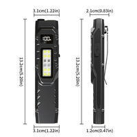 LED Ultra Slim Flashlight IPX44 Waterproof Mini Camping Light 1200LM Outdoor Emergency Light 1000mAh for Camping Fishing Walking