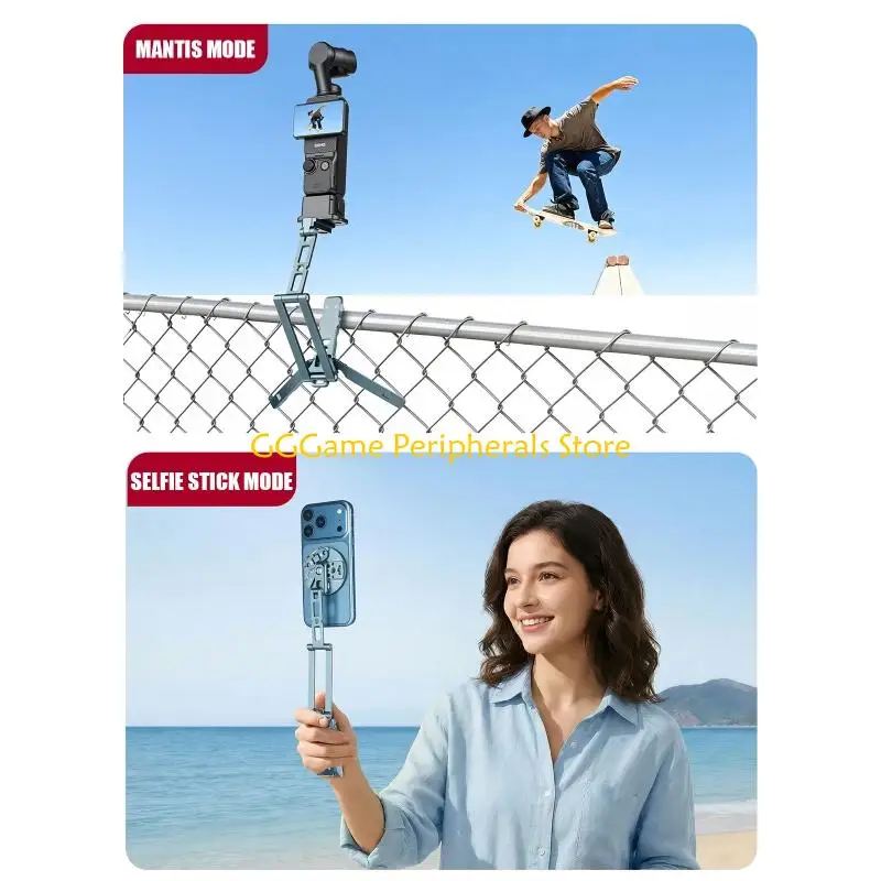 U55B Portable Aluminum Phone Holder Foldable Brackets Upgrades for Outdoor & Video Recording