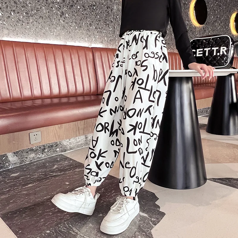 New Boys Tie Dye Casual Pants Spring Fashion Hot Deals Graffiti Sweatpants Cotton Kids Long Trousers 4 6 7 8 9 10 12 Years