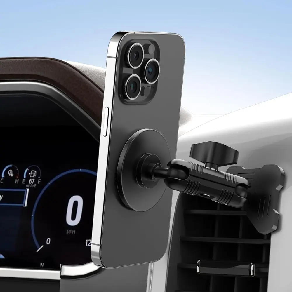 

Magnetic Phone Mount for Car Vent, Metal Cell Phone Holder 2nd Gen Accessories Cradles Bracket Stand for All Smartphones