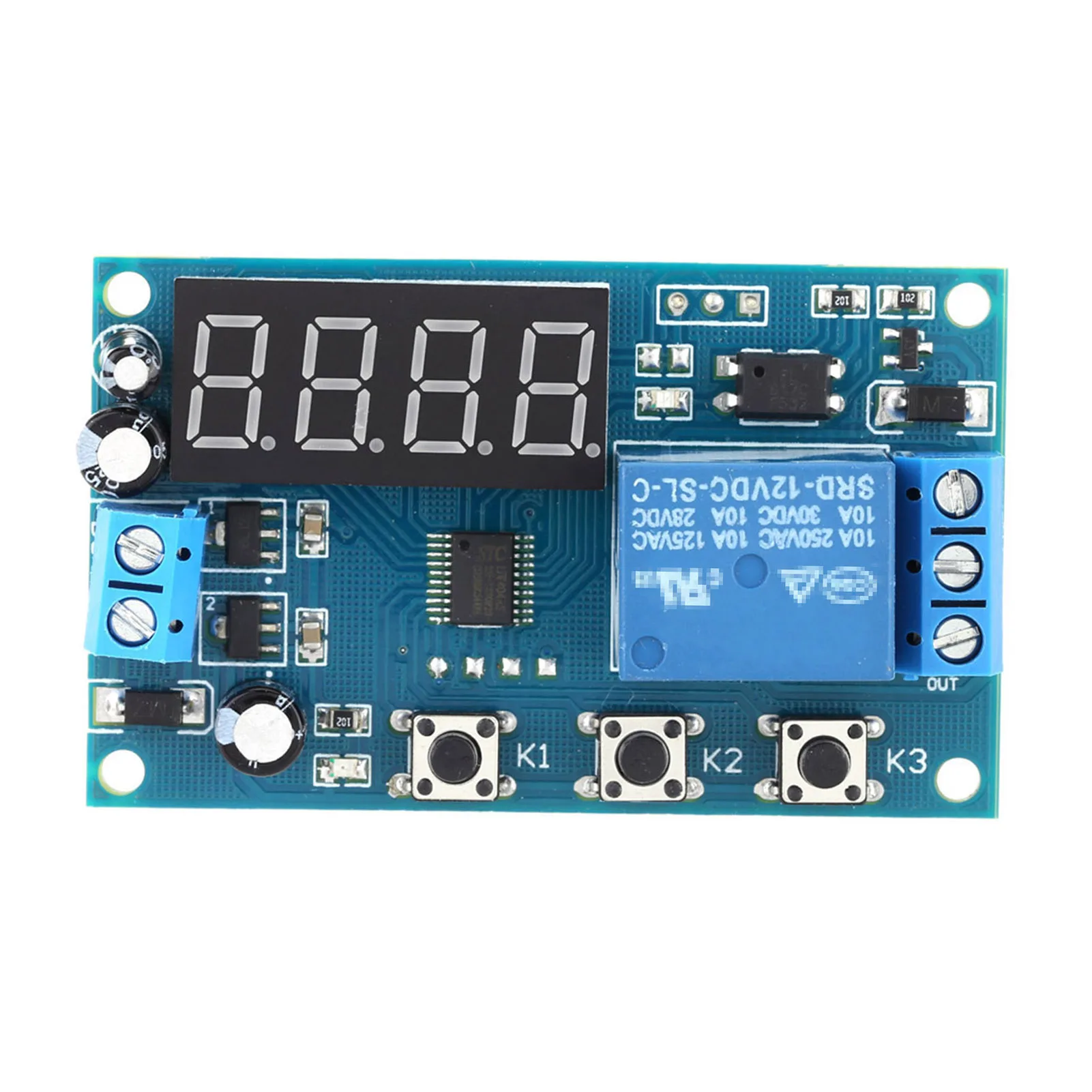 DC 5-30V AC 220V 10A Delay Time Module Switch Controller LED Digital Display YYA-1 Multifunction Relay Cycle Timer