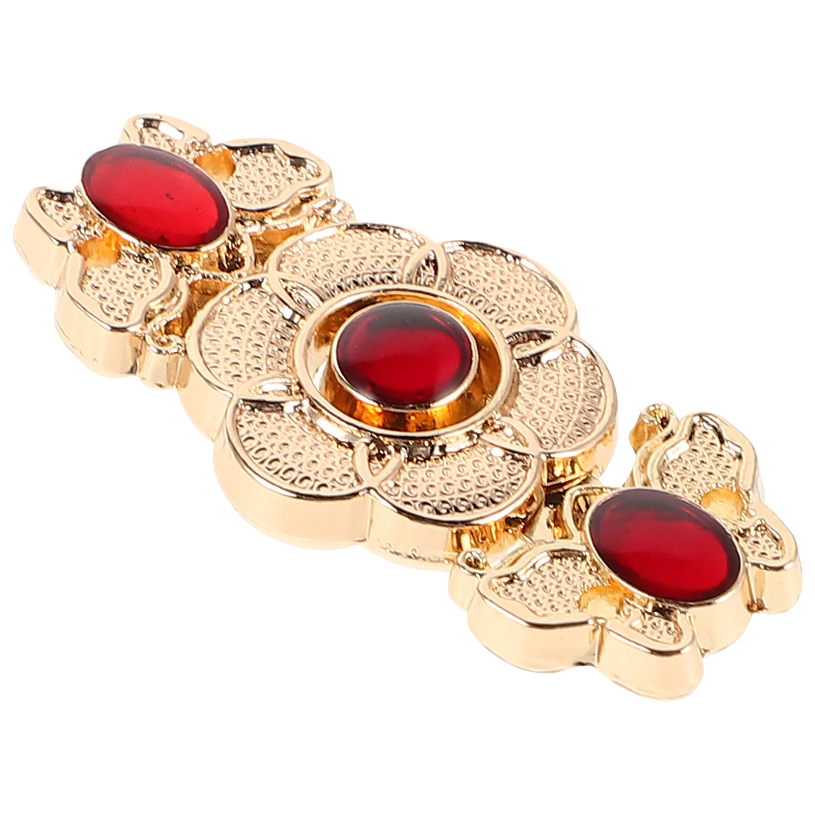 

10Pcs Metal Cheongsam Buckles Gemstone Inlaid Elegant Traditional Chinese Attire Accessories for Weddings Banquets Balls